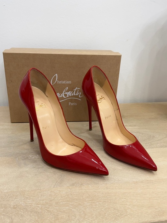 Christian Louboutin Shoes - Christian Louboutin So Kate Red Patent Leather Pumps Heels 120mm w Box 38 1/2